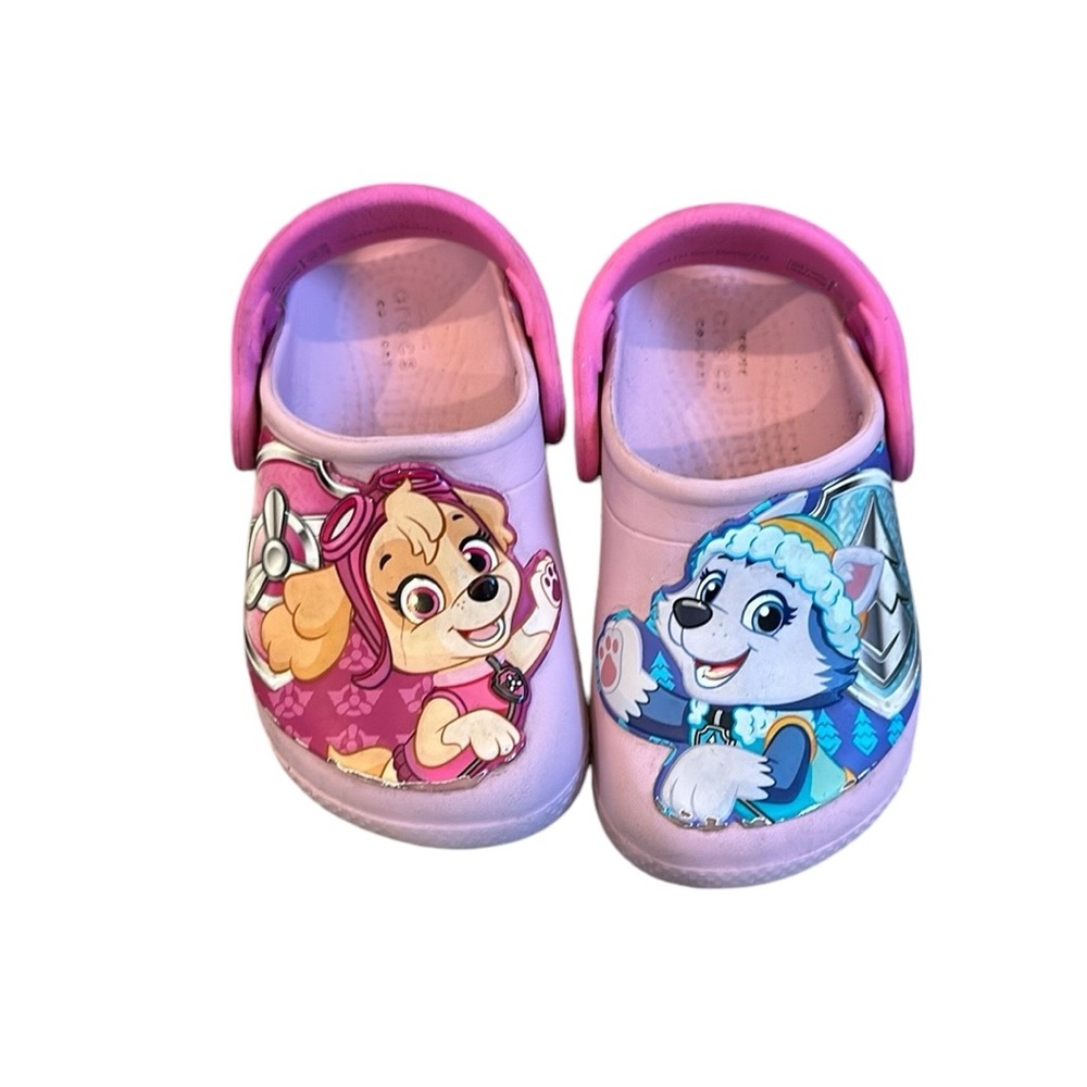 Kids Pink Paw Patrol crocs